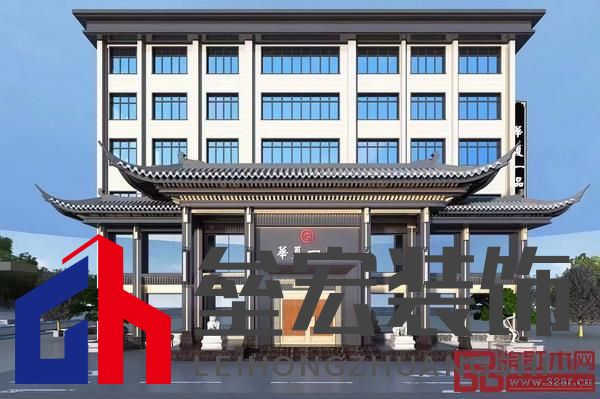 華夏一品總部展廳外景設(shè)計