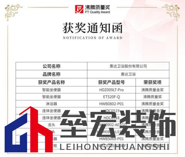 2024沸騰質(zhì)量獎(jiǎng)9項(xiàng)大獎(jiǎng),惠達(dá)衛(wèi)浴品質(zhì)實(shí)力的最佳注腳!